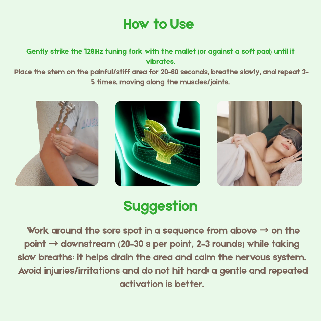 128 Hz instrument - For relief from pain and tension in minutes